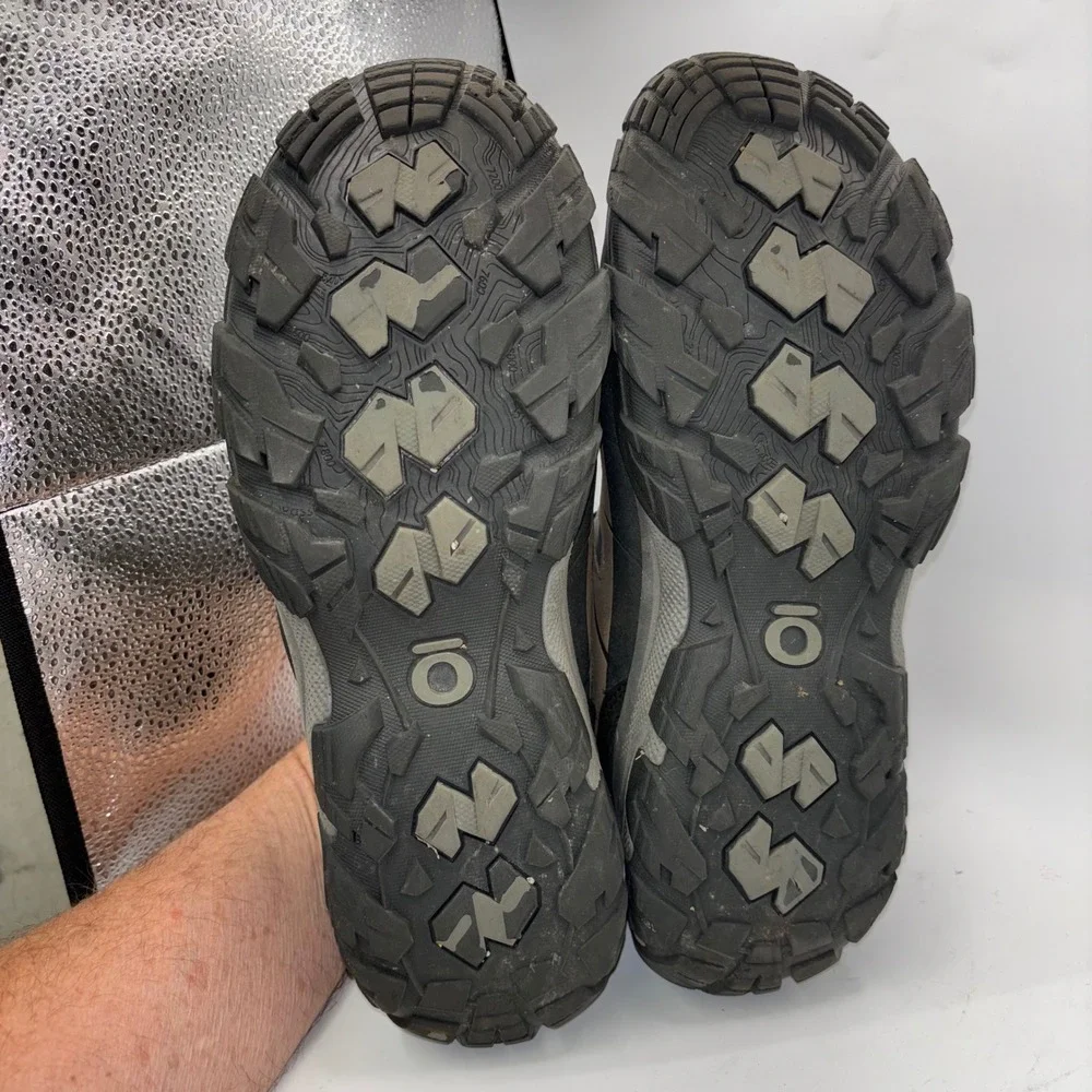 Oboz Bridger Low B-DRY Waterproof Hiking Shoes Mens 11 Brown Black Cordura